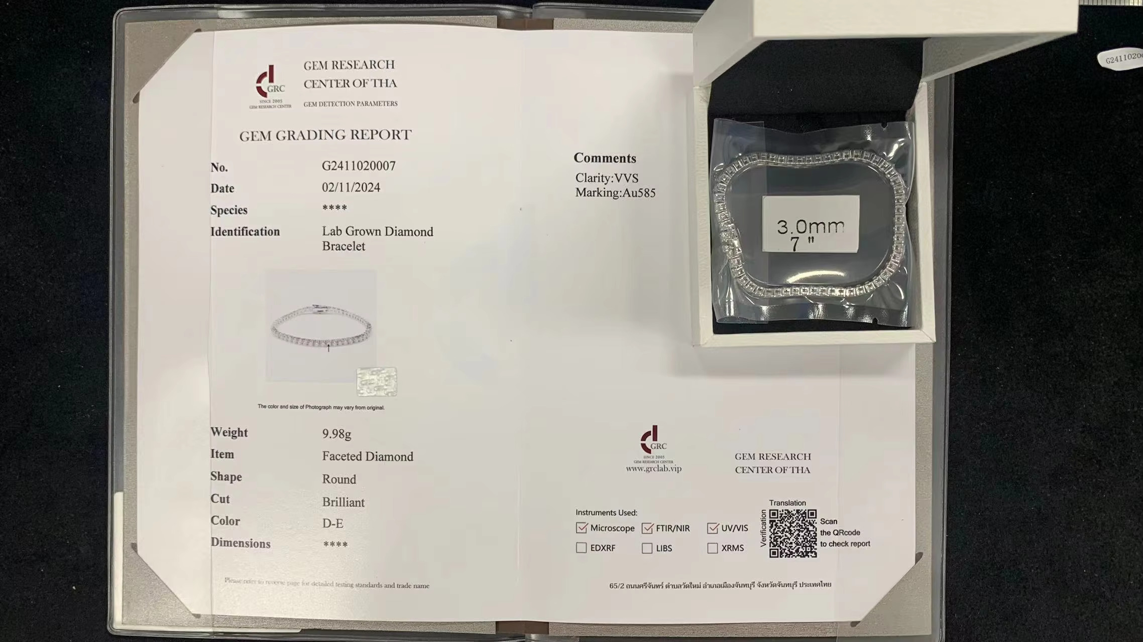 Custom 3mm Lab Grown Diamond Tennis Chain Bracelet 10K 14K Solid Gold for Women and Men Jewelry Bangles Bracelets