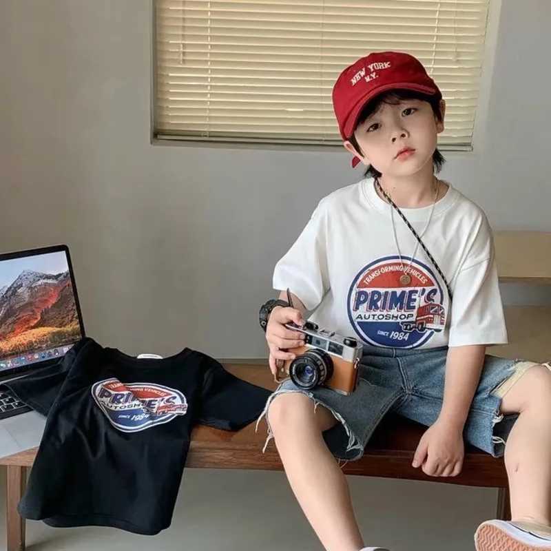 Korean Childrens Clothing Baby T-shirts For Children Infant Tops T-shirt Top Clothes Tee Short Sleeve Boy Tees Korea Kids LongT250306