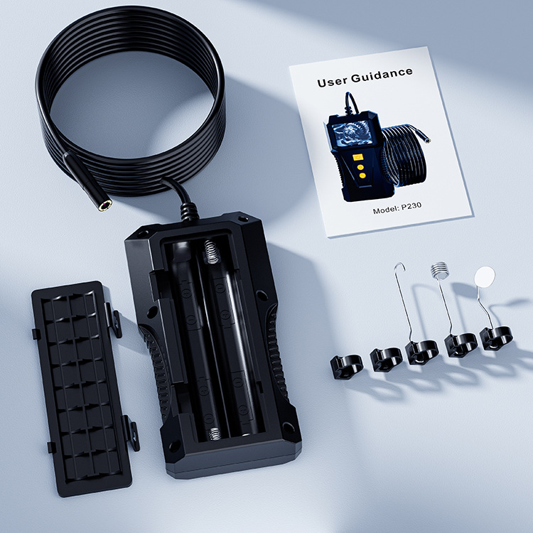2 inch high definition handheld convenient car inspection instrument with screen 8mm lens pipeline camera industrial endoscope