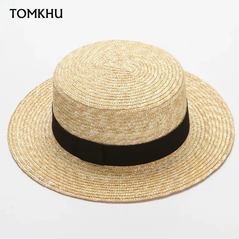Summer Women Wide Brim Straw Hat Fashion Chapeau Paille Lady Sun Hats Boater Wheat Panama Beach Hats Chapeu Feminino Caps 250303