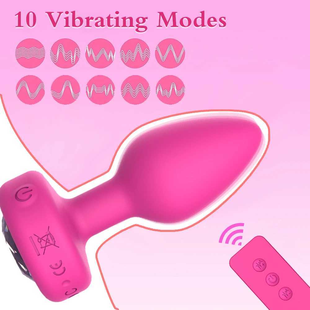 Anal Plug Vibrator for Men Butt Plug Portable Massager Wireless Remote Control Dildo Vibration Sex Toys for Male Adult ToysXJ250306