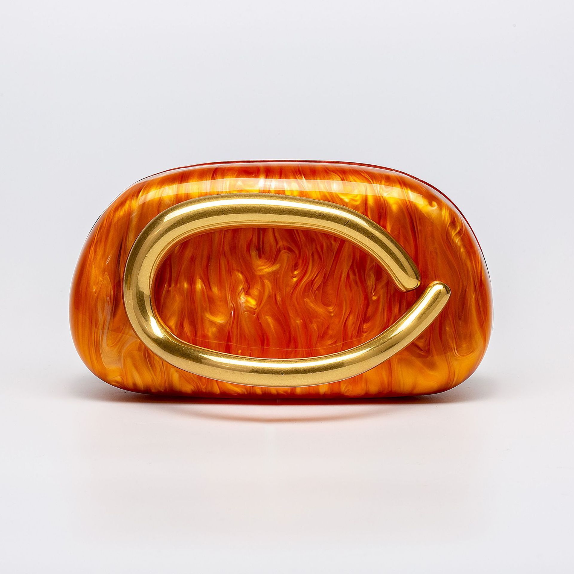 2025 Women's New Single Shoulder Diagonal Span Shaped Shell Bag, Vintage lucite evening bag