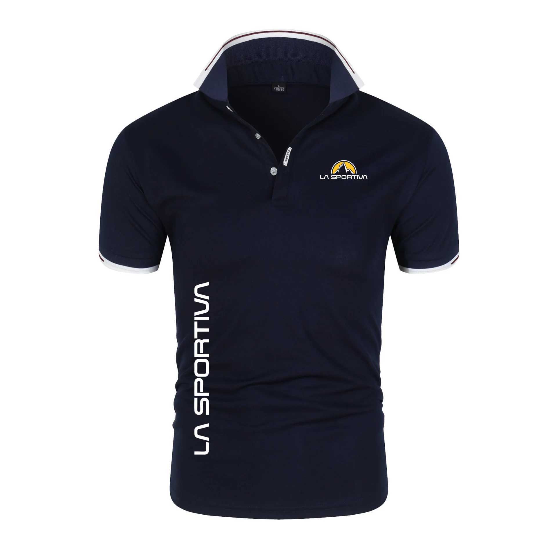 La Sportiva Mens Polos Casual Lapels Short Sleeve Polo Shirts for Men High Quality Brand Design Polos Men Clothing X250306