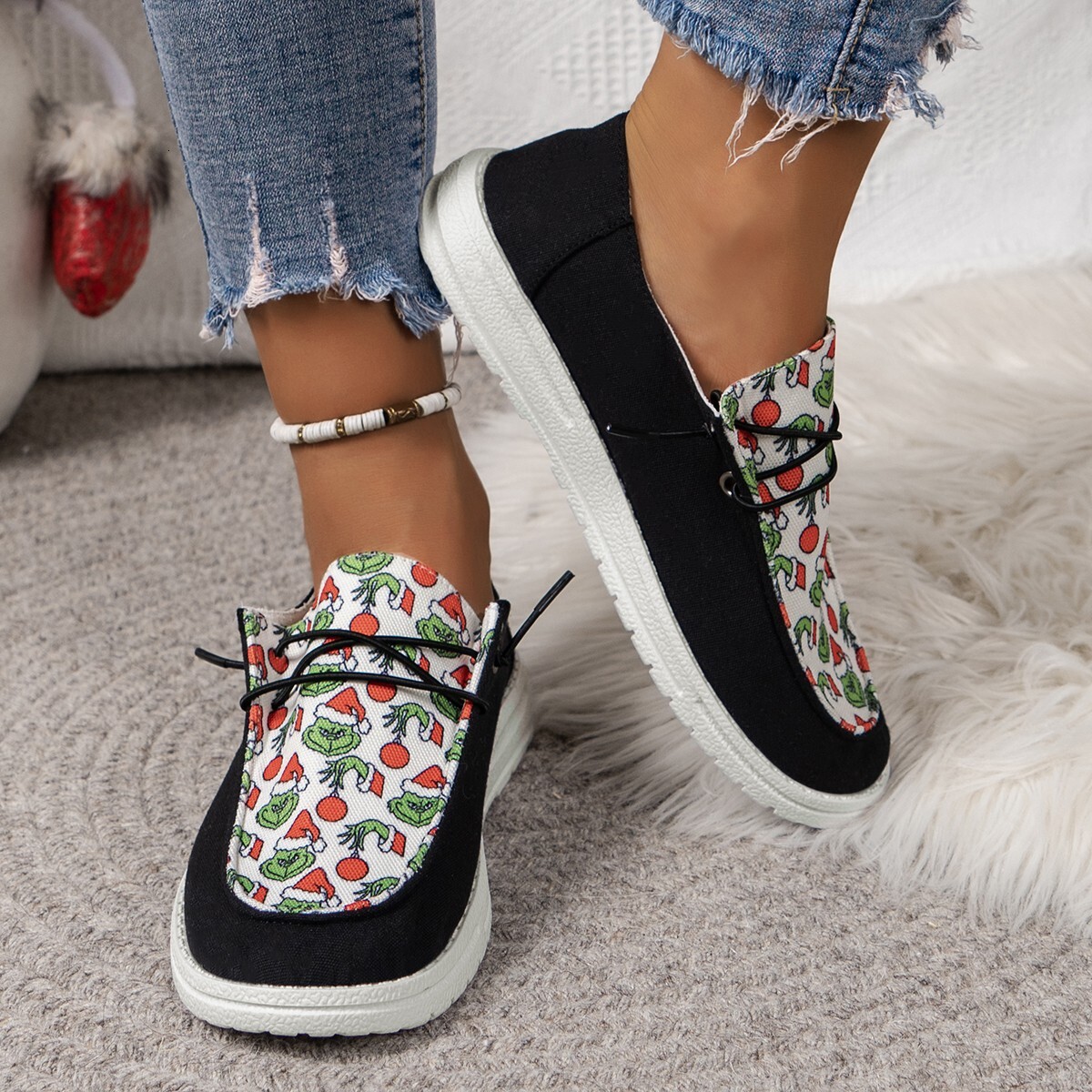 Wind Pattern 2025 Casual Single Shoe Large Women's Thick Bottom Autumn/Winter Multi Color New Style ddmykukumalu