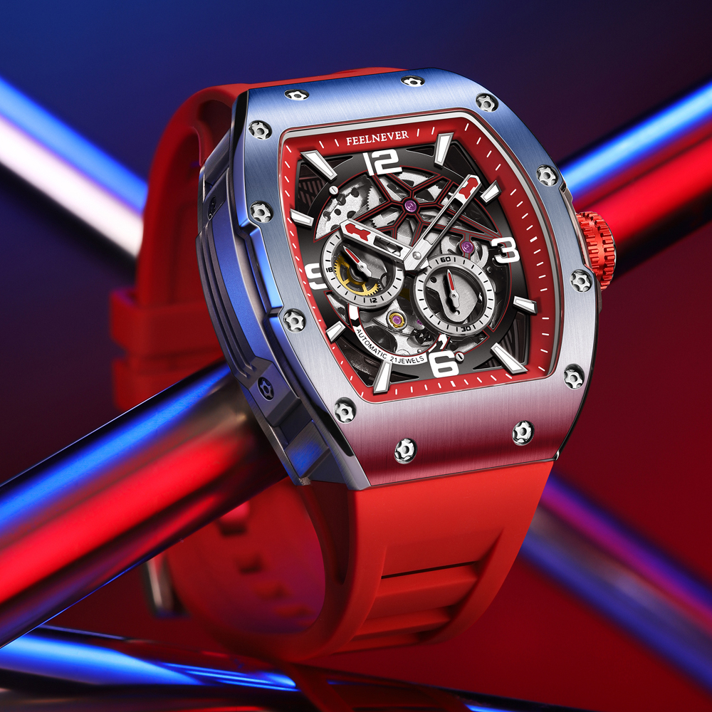 LIGE Classic Barrel Design Men's Watch Multi functional Waterproof Night Light Sports Watch Premium Men's Mechanical Watch