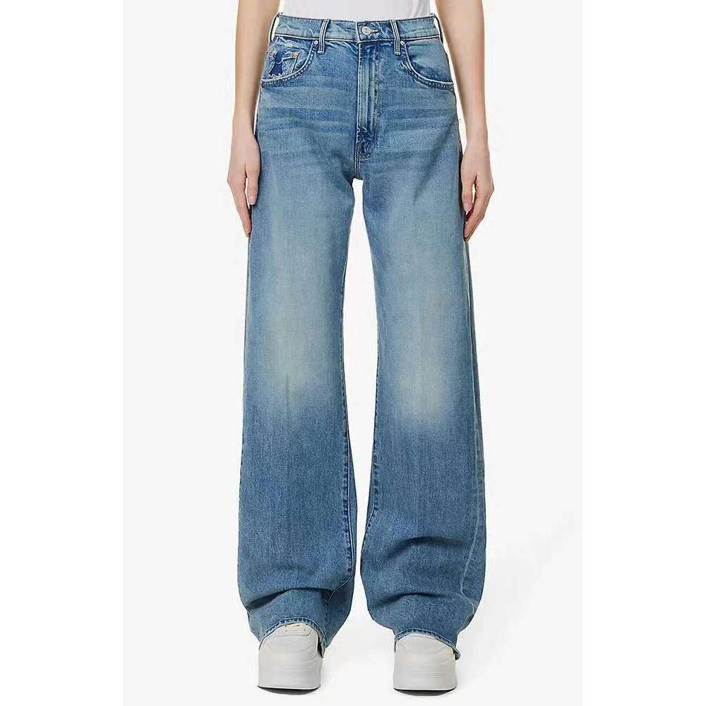 2025 Loose Retro Denim Pants High-Waisted Slightly Flared Jeans Vintage 90S Trousers Korean Clothes