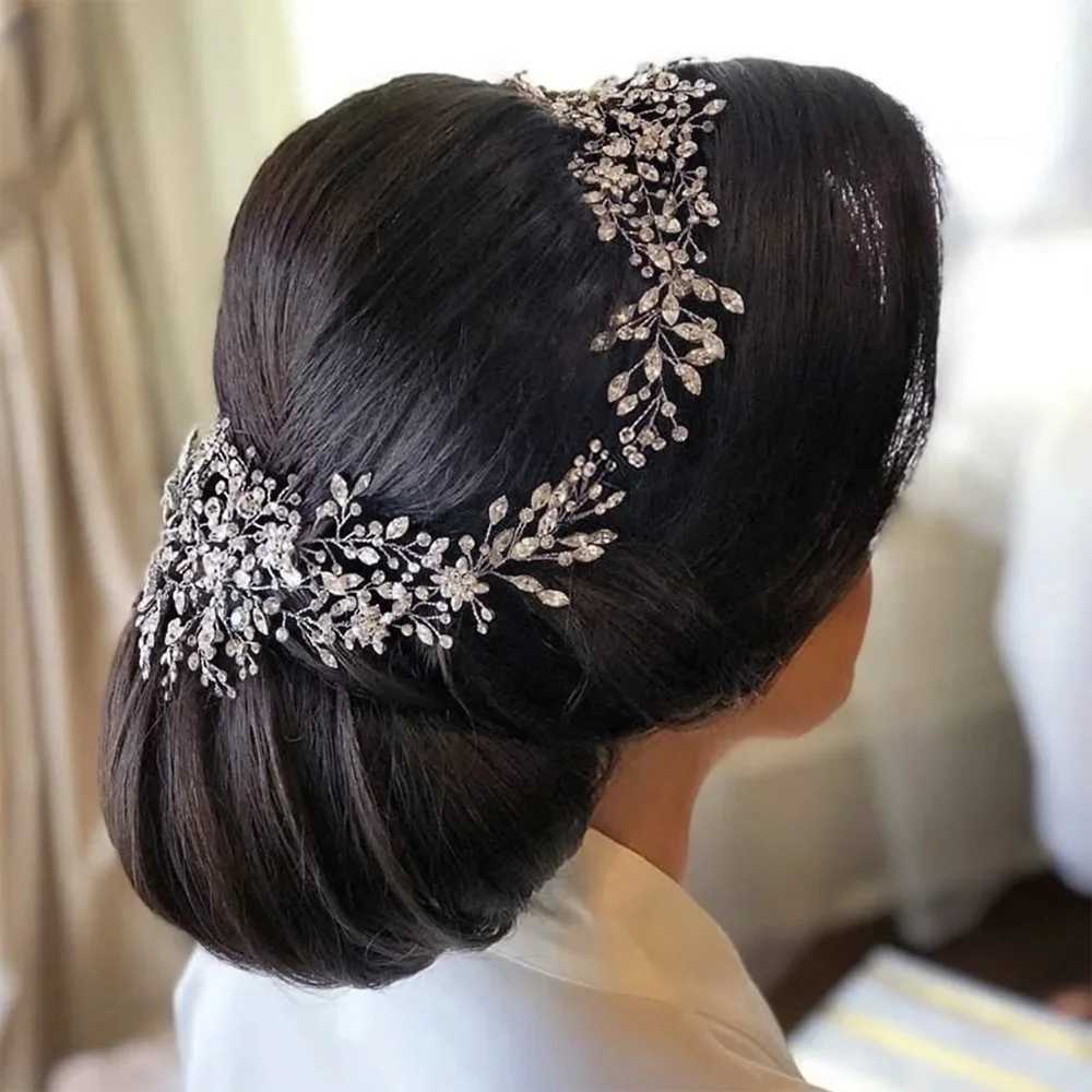 Luxury Fashion Bridal Band Dress Wedding Hair Accessories Rhinestone Hair Decoration Jewelry Hair Accessories X250306