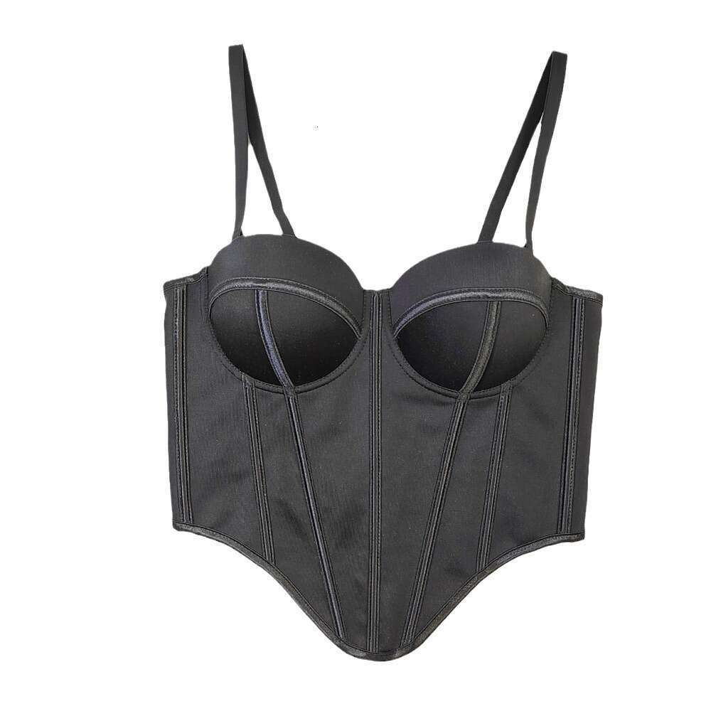 Europe America Spring/Summer Street Explosive Irregular Fishbone Corset, Inner Outer Straps, Women's Waist Strap, Beautiful Back Topless, 2025 Ne