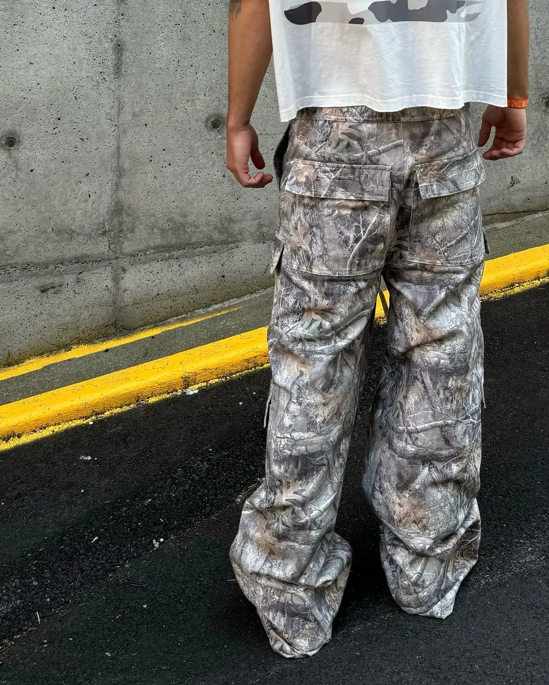 American Vintage Multi-Pocket Camouflage Pants Stylish High Street Straight Leg Casual Pants Harajuku Hip Hop Y2k Baggy Pants 250306