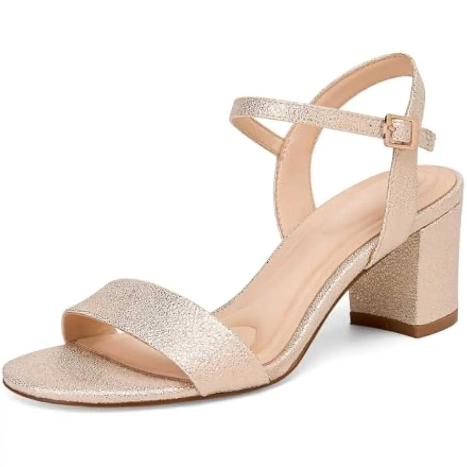 Gold Low Chunky Heel Pumps Sier Open Toe Sandals for Wen Elegant Wedding H for Prs and Parties Y250306
