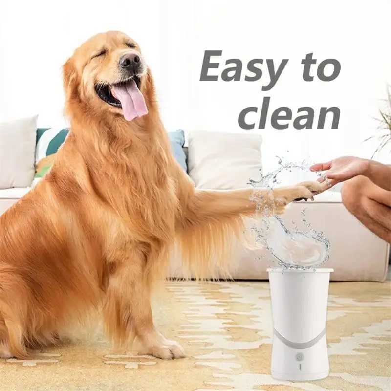 Automatic Dog Paws Cleaner Pet Foot Washer Cup Portable Paw Cleaner for Small and Medium-Sized Dogs Silicone Dog Paw Cleaner Cup M250306
