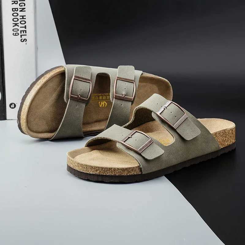 Summer Leather Men Sandals Mens Sandals Women Slippers Outdoor Beach Casual Shoes Zapatos Hombre Durable Non-Slip Luxury ShoesC250306