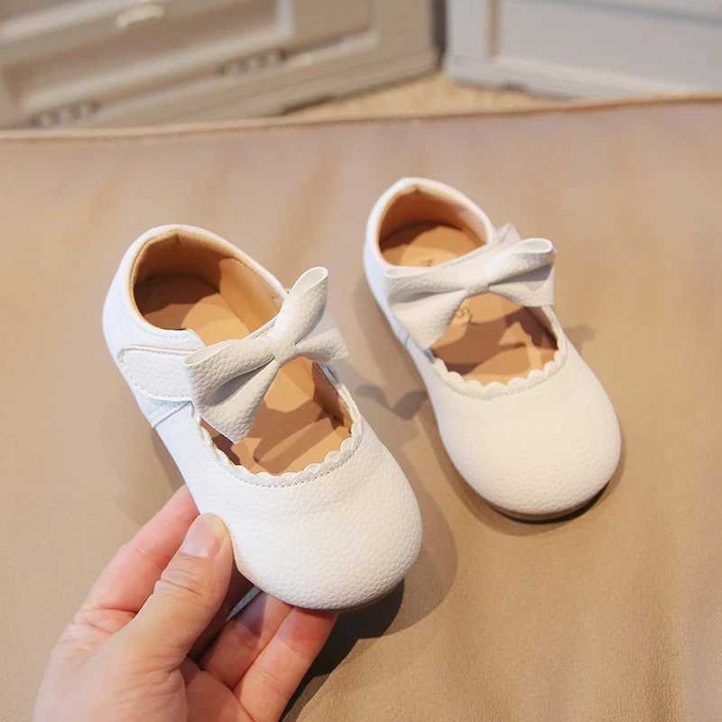 Girls Mary Janes Bowknot Ruffles Four Color Soft Pu Leather Kids Princess Shoes Shallow Lovely Light Autumn Children Shoe 21-30T250306