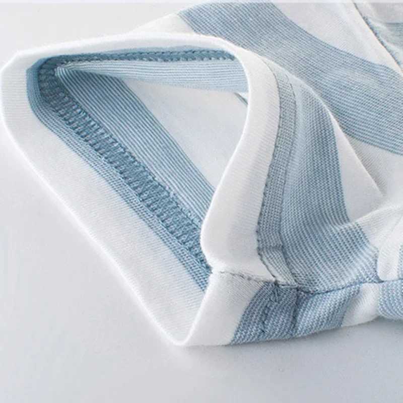 2025 Summer Clothes Boys T Shirt Striped Girls Kids Children Tops Cotton Clothing Short Sleeves T-Shirt Tee Brand Dropship 2-10YT250306