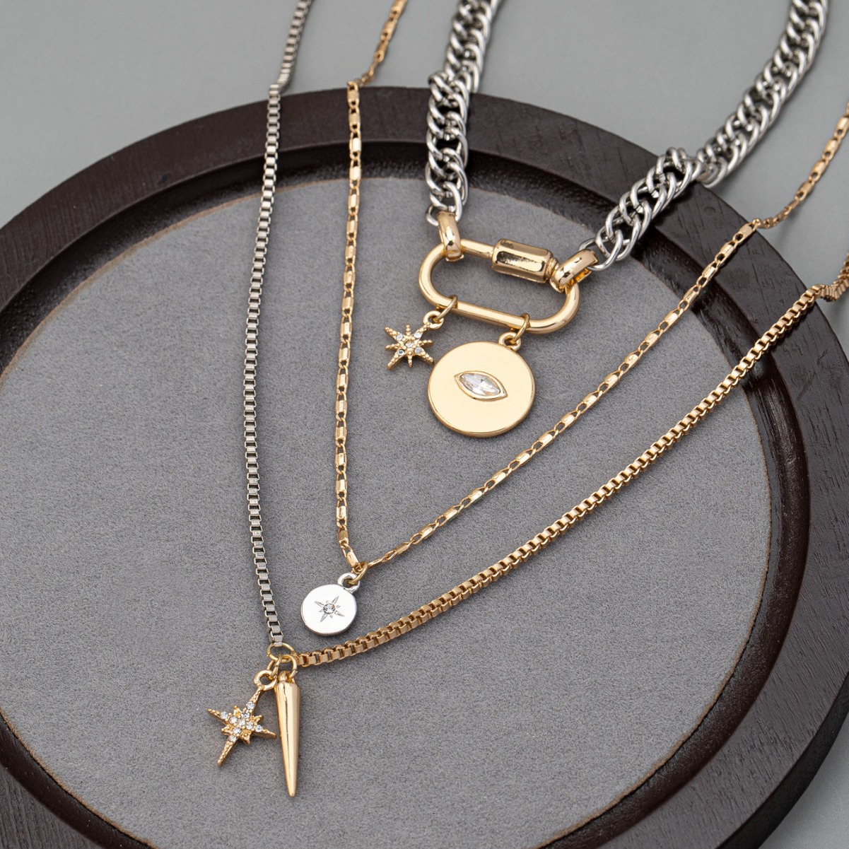 Fashion Personality Exaggerated Original Trend Eyes Pendant Multi-layer Necklace Women's Jewelry
