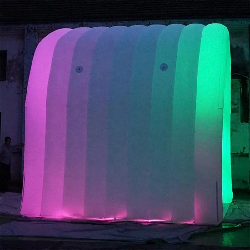 10mLx4mWx4mH (33x13.2x13.2ft) Customized tent Stunning outdoor promotional LED light inflatable tunnel tent air sport entry for wedding party event en
