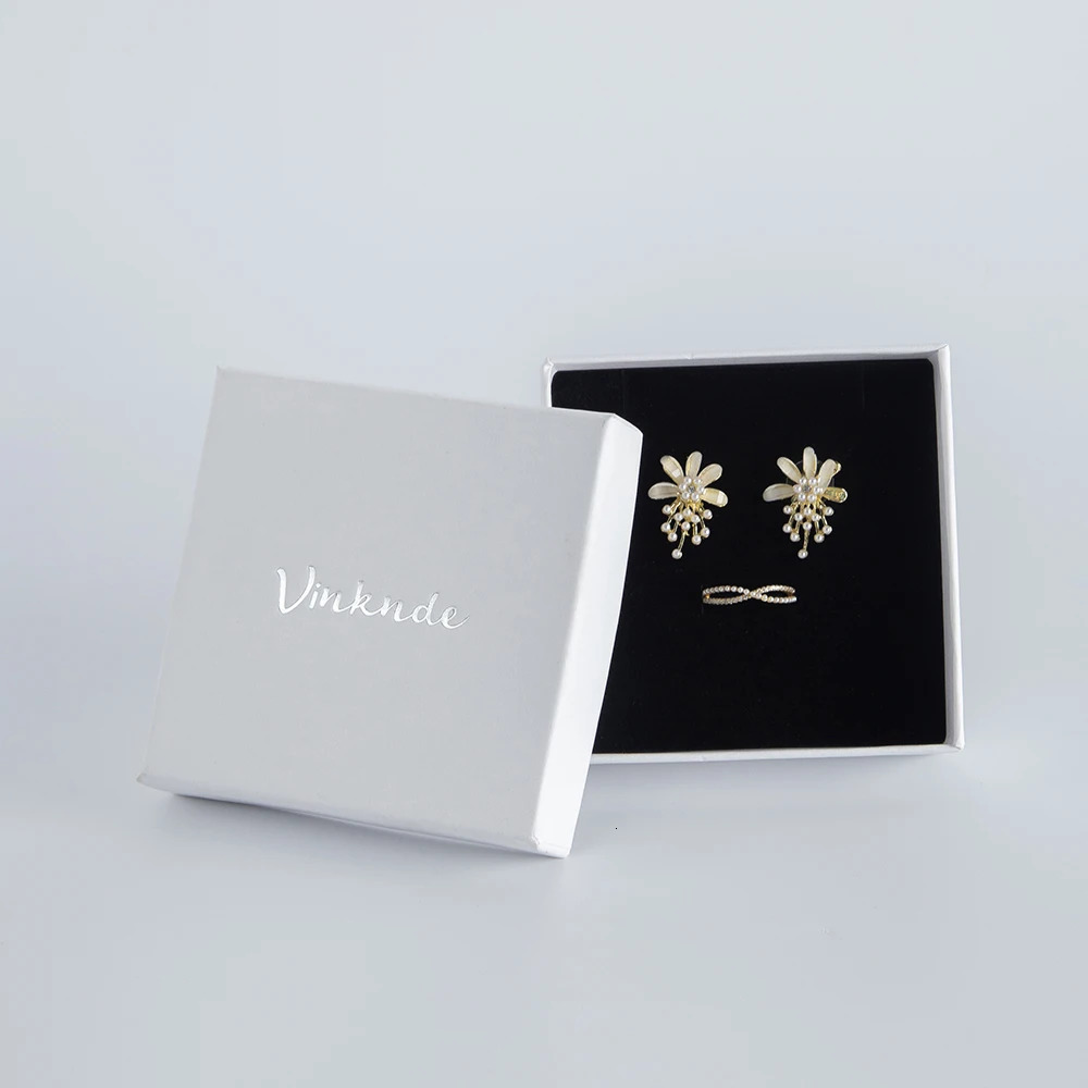 24Pcs Personalized Custom Print Paper Jewelry Box Wedding Gift Packaging for Ring Earring Necklace Pendant Bracelet Storage 250227