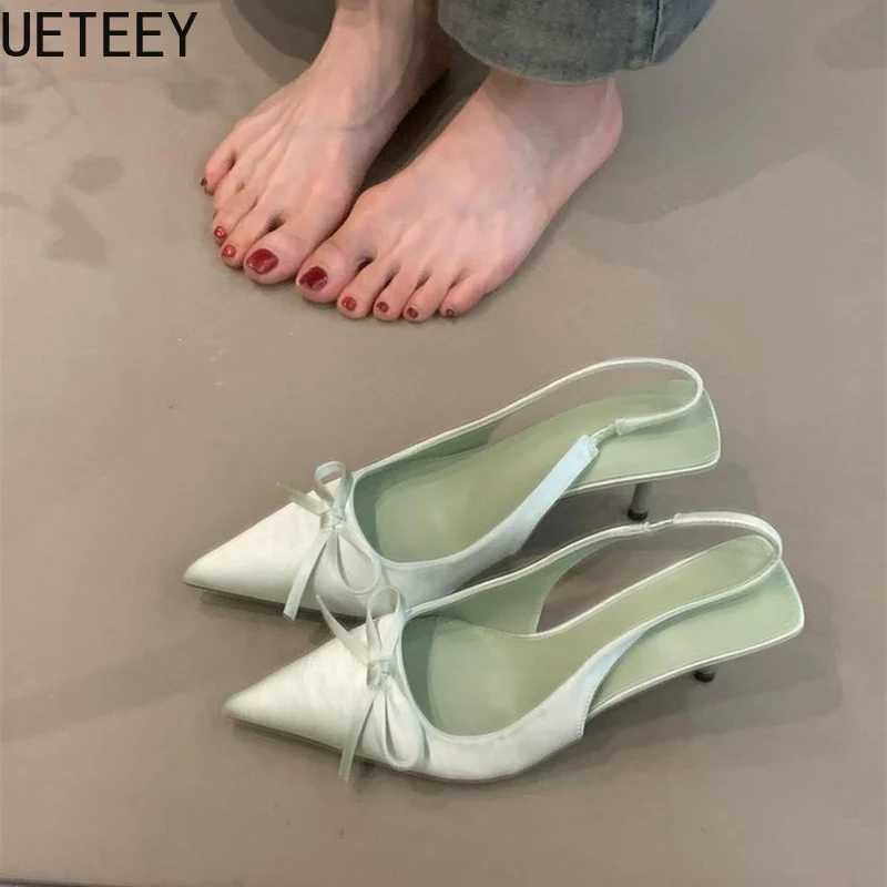 Summer Slip High Heel Womens Sandals Five-knot Singbacks Pumps Stripper Party Fem Sandals Y250306