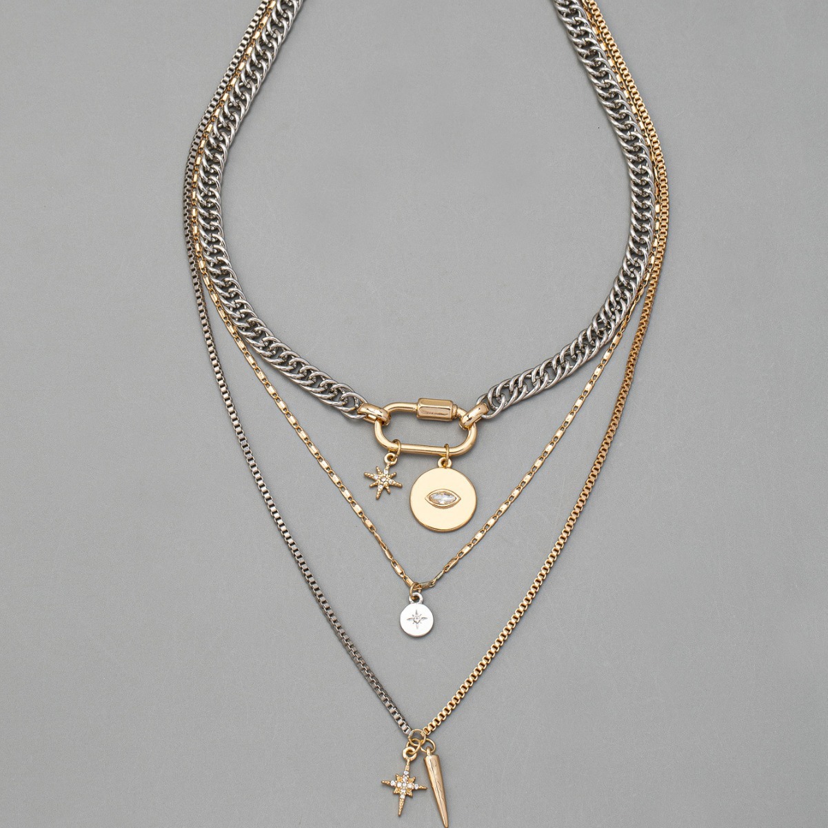Fashion Personality Exaggerated Original Trend Eyes Pendant Multi-layer Necklace Women's Jewelry