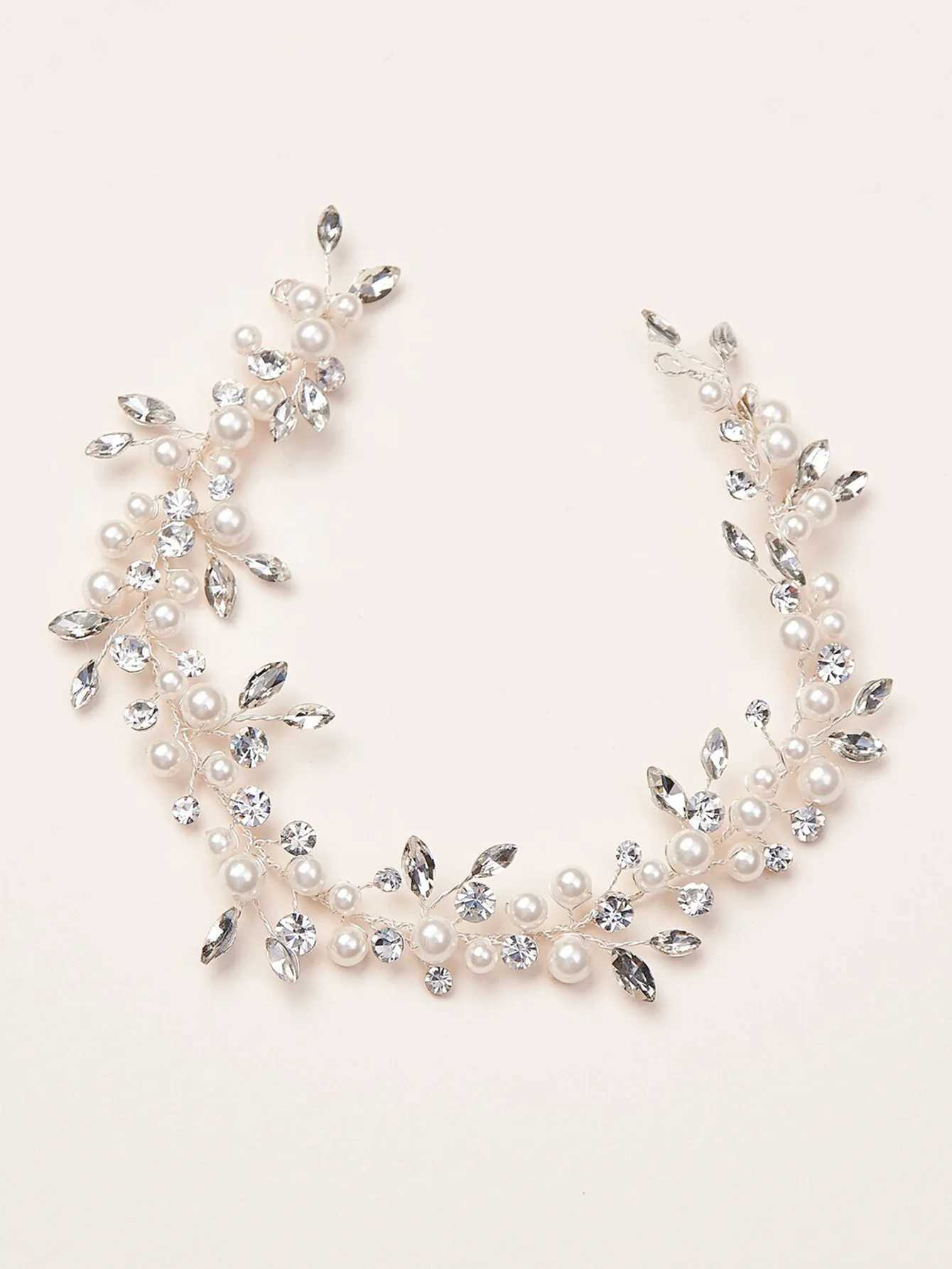 Luxury Wen Hairband Sliver Pearl Hair Dress Bridal Hair Dress For Wedding jewelry wear Bridal Hair Accessories X250306