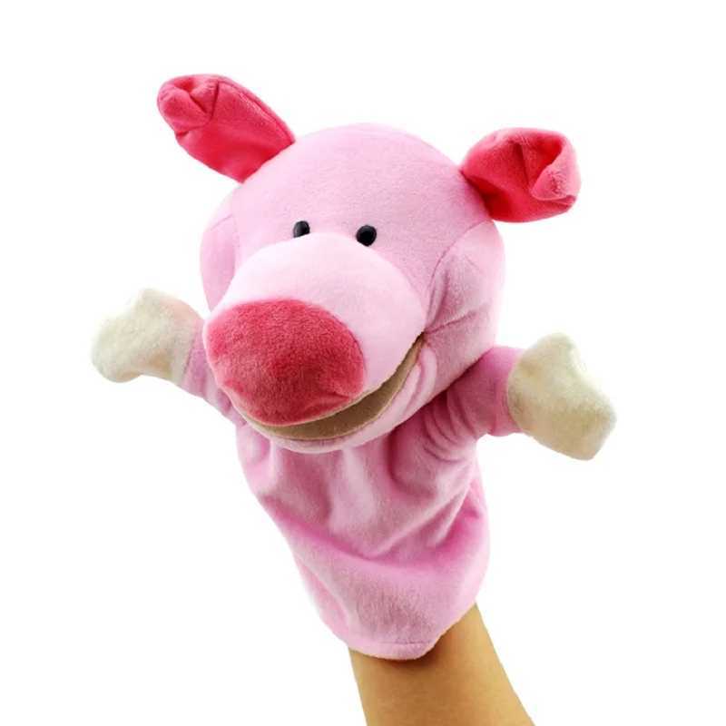 Animals Puppet Plush Toys Cute Stuffed Dolls Educational Baby Toys Lion Elephant Dinosaur Monkey Children GIfts W250306