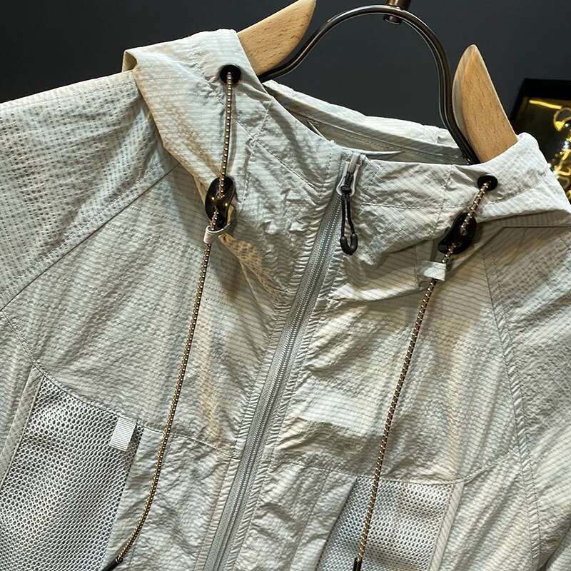 Upf50 Men's Sunscreen Clothing Summer Cool, Lightweight, Breathable, Elastic Outdoor Fishing And Mountaineering Sports Coat