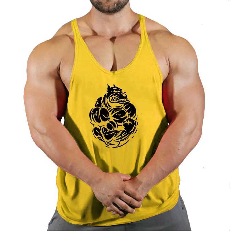 Fitness Man Gym Clothing Bodybuilding Shirt Men Mens Vest Sleeveless Sweatshirt Stringer T-shirts Suspenders Man Top SingletT250318