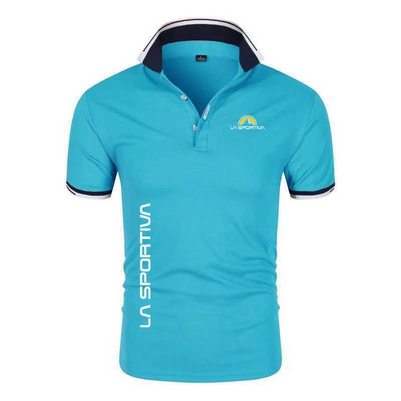 La Sportiva Mens Polos Casual Lapels Short Sleeve Polo Shirts for Men High Quality Brand Design Polos Men Clothing X250306