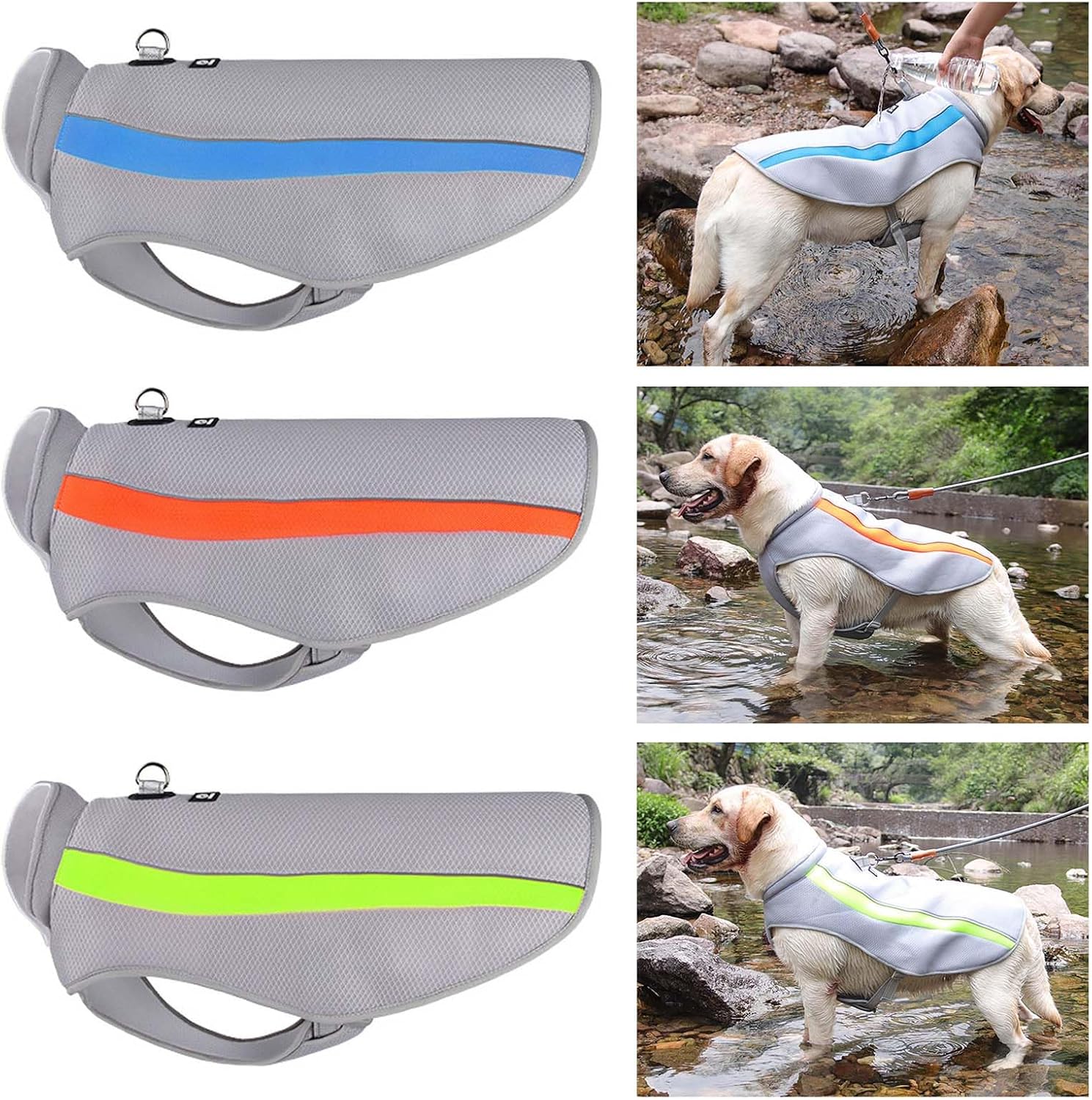 Dogs Cooling Jackets with Harness Buckle Dogs Outdoor Cooling Vest Pet Heatstroke Pet Clothes