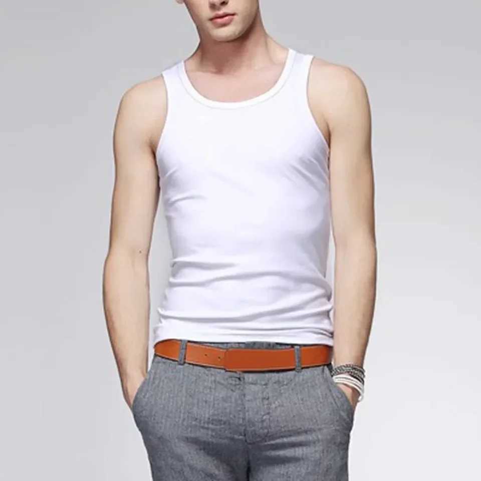 Mens Vests Tank Top Gym Muscle Summer Training Plain Sleeveless T ShirtT250318