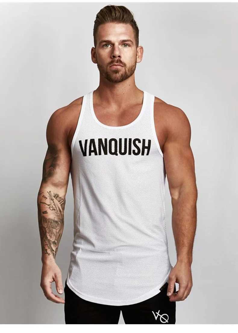Summer new Men Vest Fashion Casual Men Clothing Sports Fitness Printed Slimming quick-dry Vest Joggers Gym Running waistcoat T250318