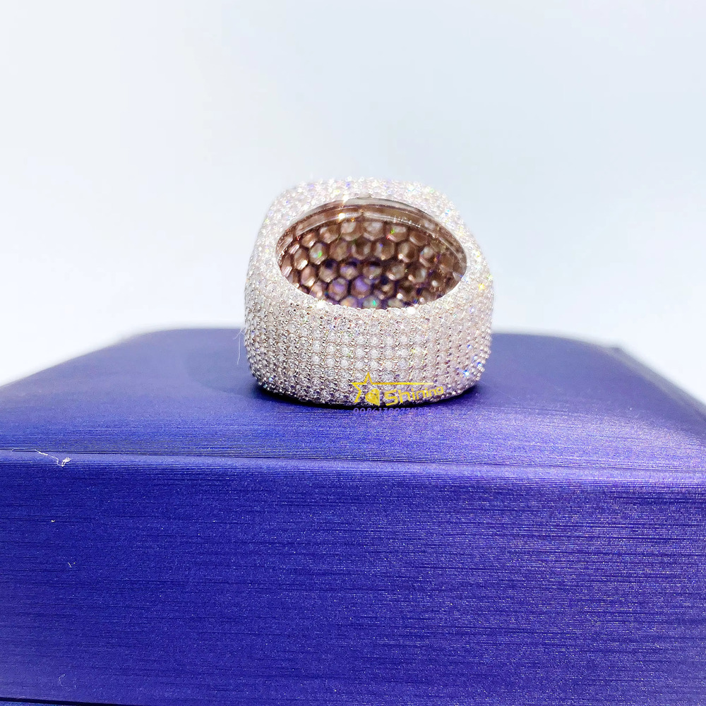 Bling Jewelry Wholesale Hip Hop Vvs Moissanite Lab Diamond Men Iced Out Ring