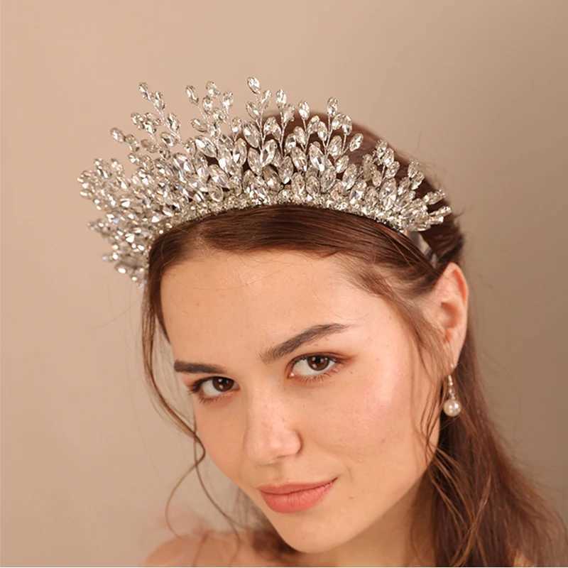 Luxury Rhonestone Bridal Crown for Wen piece Handmade Wedding Hair Jewelry Accessories Fashion Party Pr Tiaras Ornaments X250306