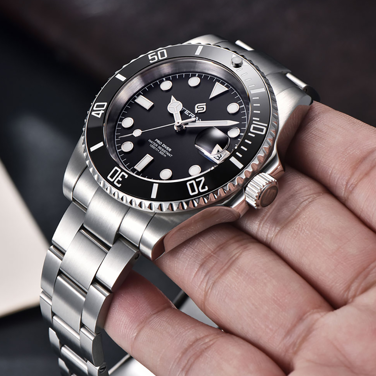 LIGE brand new men's business watch multifunctional waterproof watch, precision steel strip calendar mechanical watch