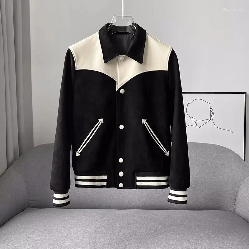 Men's Jackets Trendy Long Sleeve Lapel Jacket For Men Casual Artistic Autumn Winter Arrival Cool Motorcycle Wear Loose Fit Outerwear