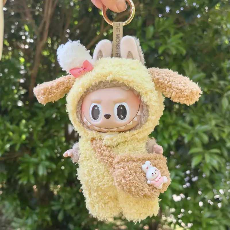 17cm Cute Mini Plush DollS Clothes Outfit Accessories For Korea Kpop Exo Labubu Idol Dolls Jumpsuit Clothing DIY Kids GiftT250307