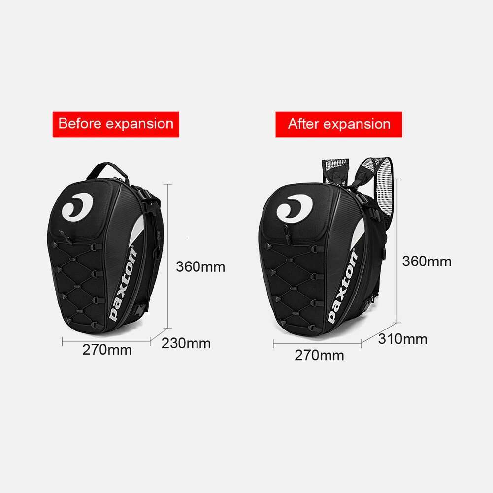 Dual Use Waterproof Helmet Motorcycle Tail 30L-40L Box Rear Seat Bag Large Capacity Rider Backpack Motorbike Accessories
