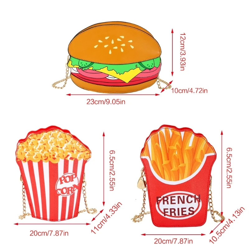 Women Fashion Small Crossbody Bags Autumn Winter Shoulder Bag Cute French Fries Shape Ladies Phone Pouch Purse 250306