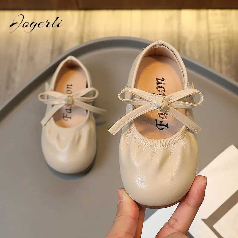 Girls PU Shoes Small 2024 Spring Autumn New Loafer Slip-On Childrens Kids Princess Size 21-30T250306