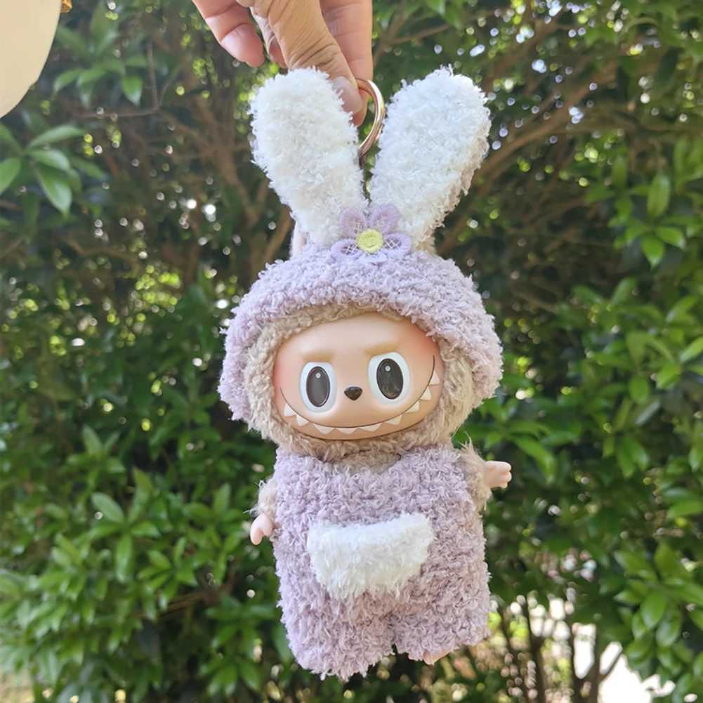 17cm Cute Mini Plush DollS Clothes Outfit Accessories For Korea Kpop Exo Labubu Idol Dolls Jumpsuit Clothing DIY Kids GiftT250307