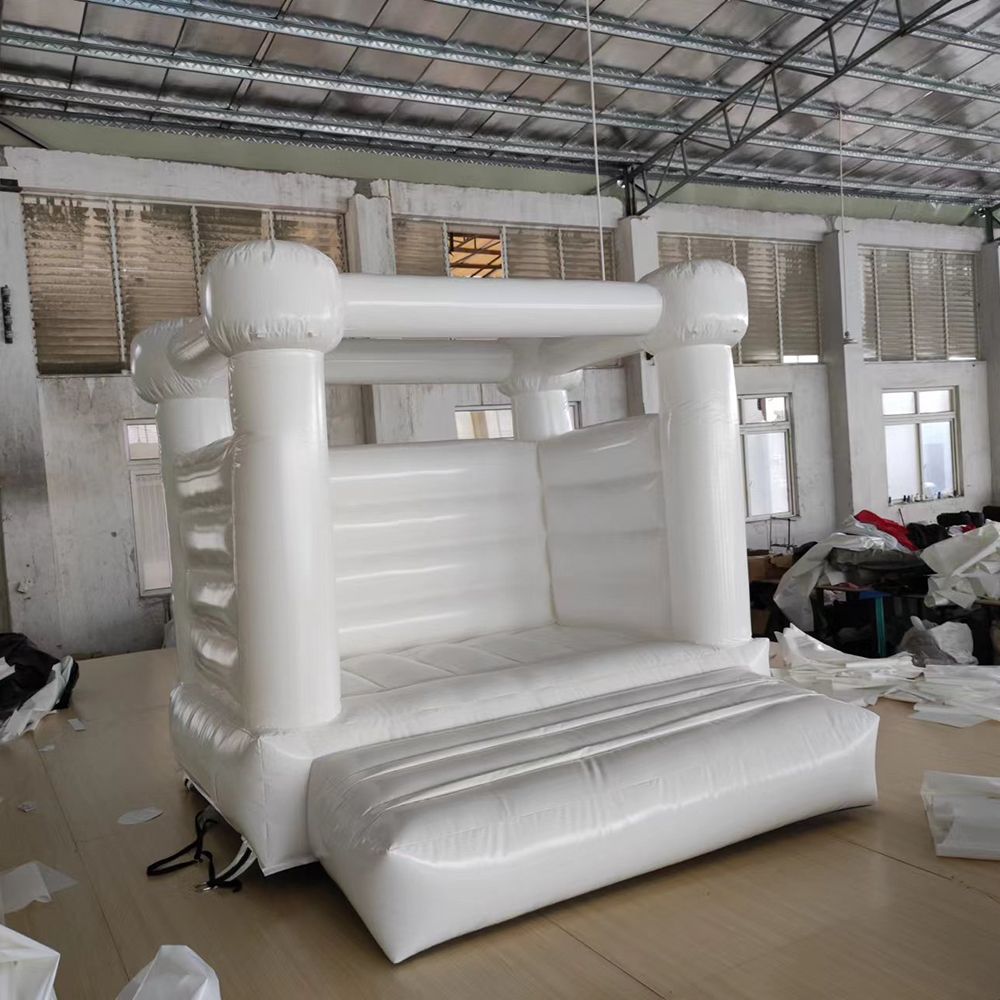 Outdoor Jumping Bounce House Inflatable Wedding Bouncy Castle White Bounce jumper bouncer For Adults And Kids party events use with blower