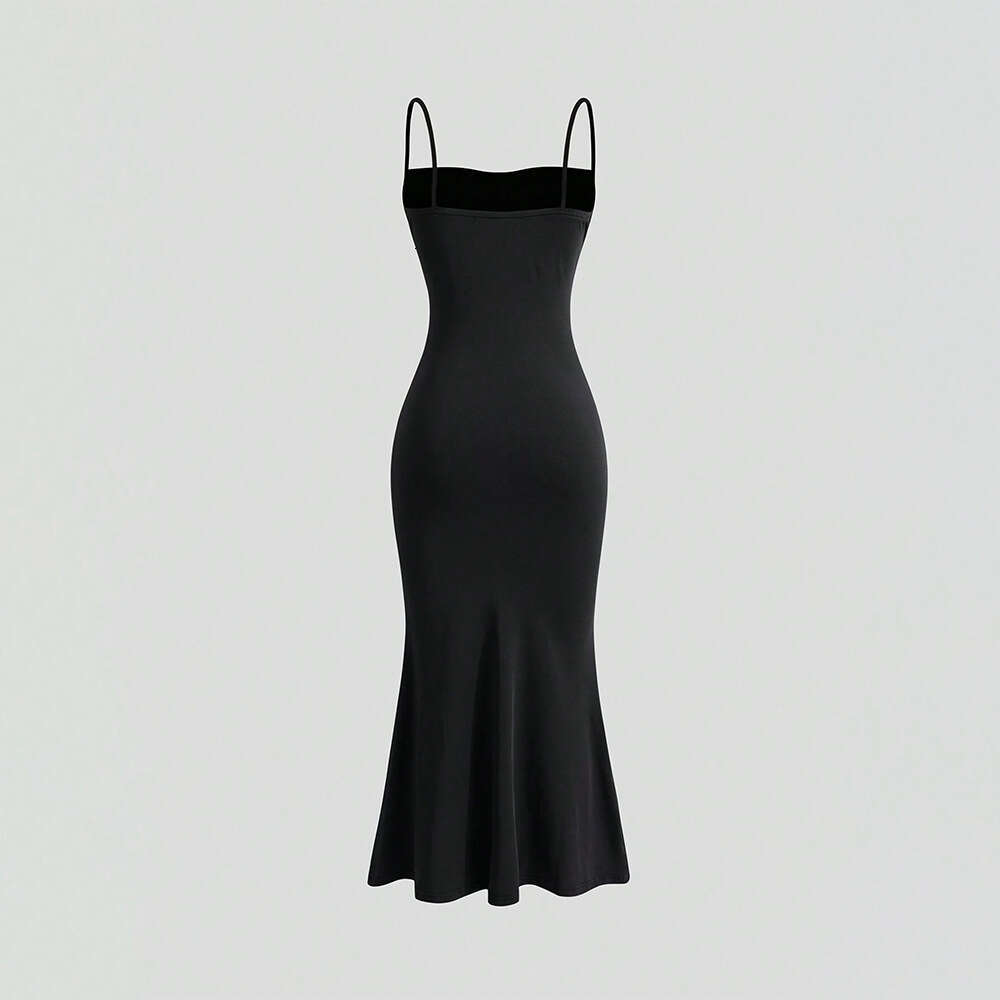 Sexy Style Collarless Dress, Spring New High Waisted Lace Up Suspender, Buttocks Wrapped Long Skirt For Women KLMY