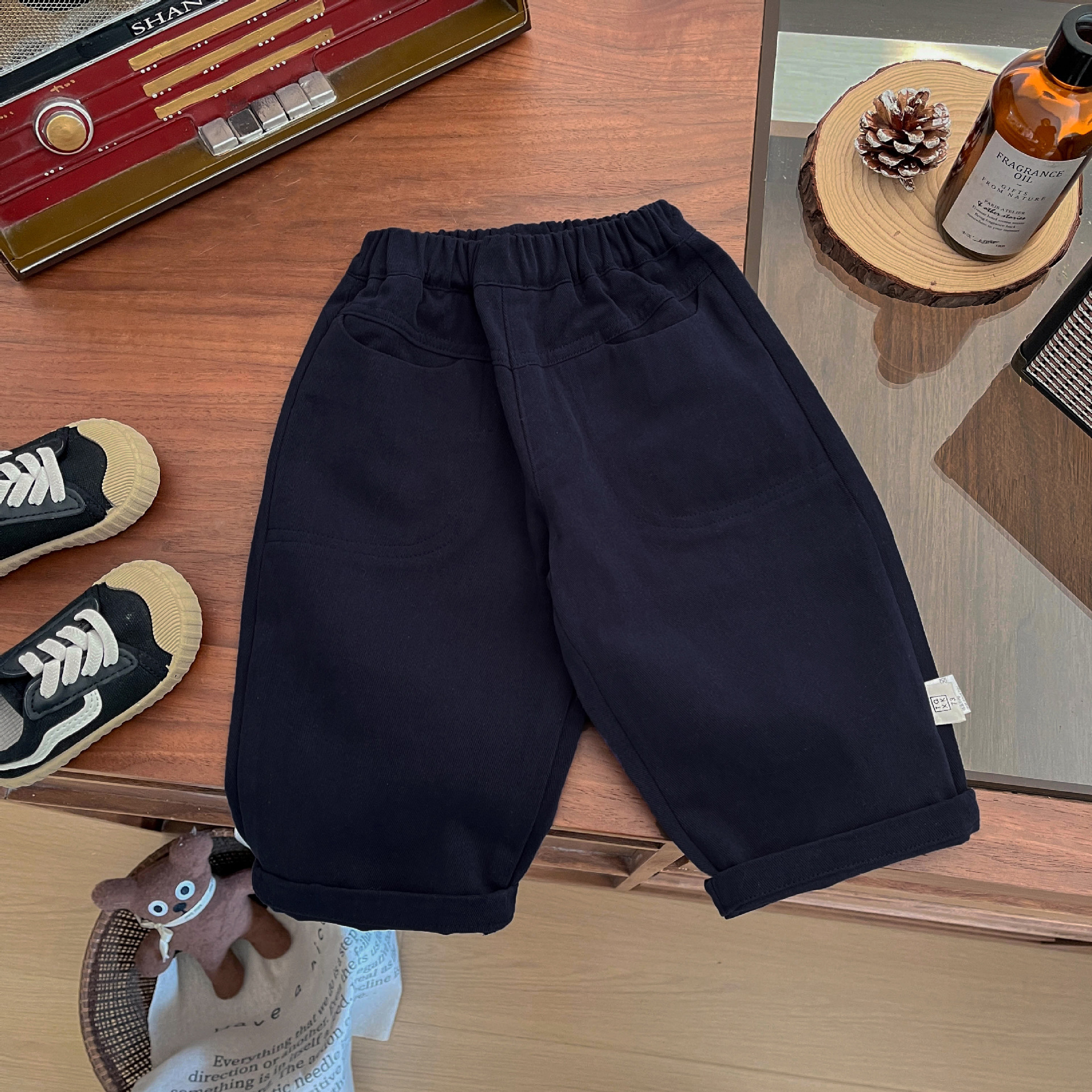 Ddmyshoesvip Men And Women S Casual Spring New Children S Solid Color Versatile Straight Leg For Autumn Stylish Baby Pure Cotton Pants