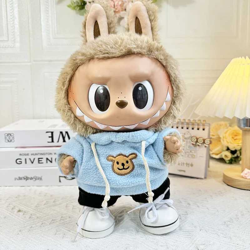 New 2025 Only Clothes Pendant Macaron Cloth Labubu 38cm Kawaii Toy Dolls Beautiful Clothing Lovely Toys Ornaments New Year GiftsT250306