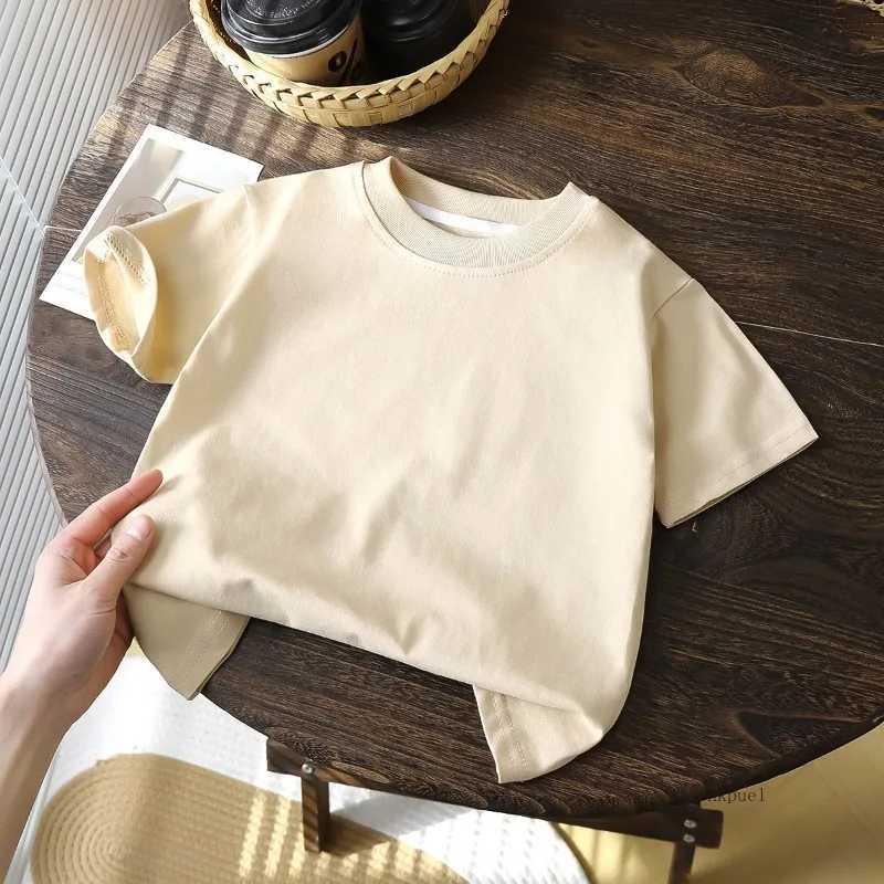 Childrens Cotton Short Sleeve White Red Black T-shirt Girls Summer Baby Clothes Kids Boys Tops T250603
