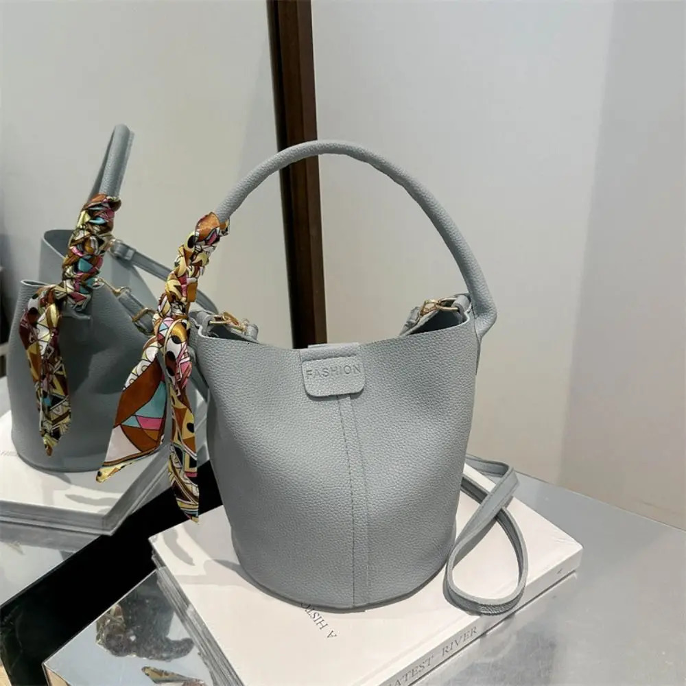Large-capacity Fashionable and Sweet Handbags Portable Crossbody Bags Korean Bucket Bag PU Bag Shoulder Bags 250306