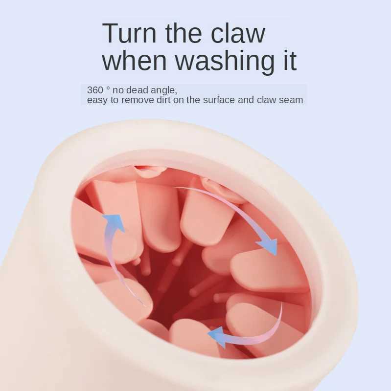 Dog Paw Cleaner Cup for Small Large Dogs Portable Outdoor Pet Foot Washer Cup Paw Cleaner Brush Soft Silicone Foot Wash Combs M250306