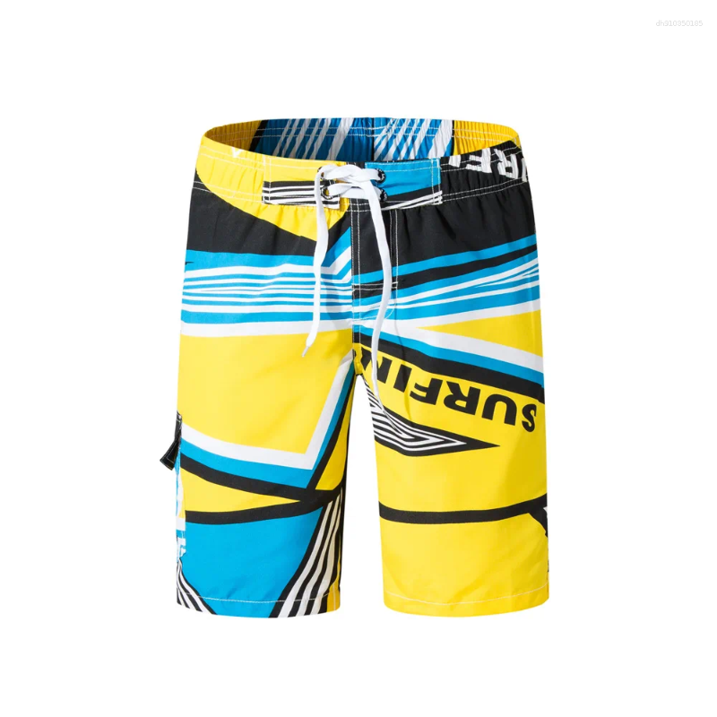 Men's Shorts Quick Dry Beach Summer Fashion Printing Board Lining Swim Trunks Loose Bermuda