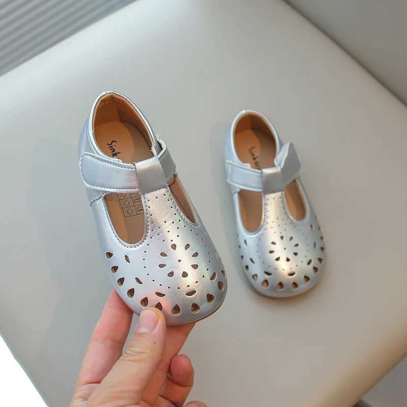 Girls Daily shoe Hook-loop Solid Colors Round Toe Shallow All-match Kids Flat Shoe Anti-slippery Stylish Comfy Children ShoeT250306