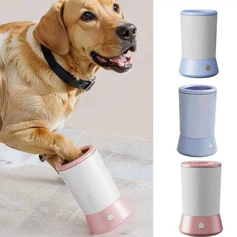 1Pcs Electric Pet Foot Washer Cup Silicone Soft Foot Cup Cat Foot Cleaning Bucket Dog Paw Cleaner Cup Cozys Quick Feet Wash M250306